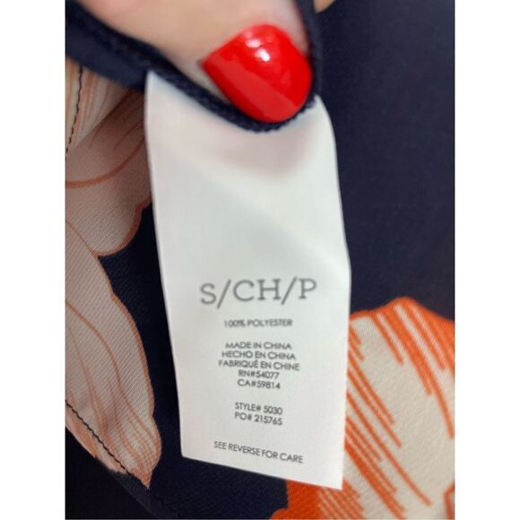 Cabi Women's Black Floral Keyhole Back Blouson Sleeveless Top Size Small - Picture 5 of 7